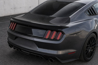 2015-2023 Ford Mustang S550 Carbon Fiber Decklid Panel - Installed context