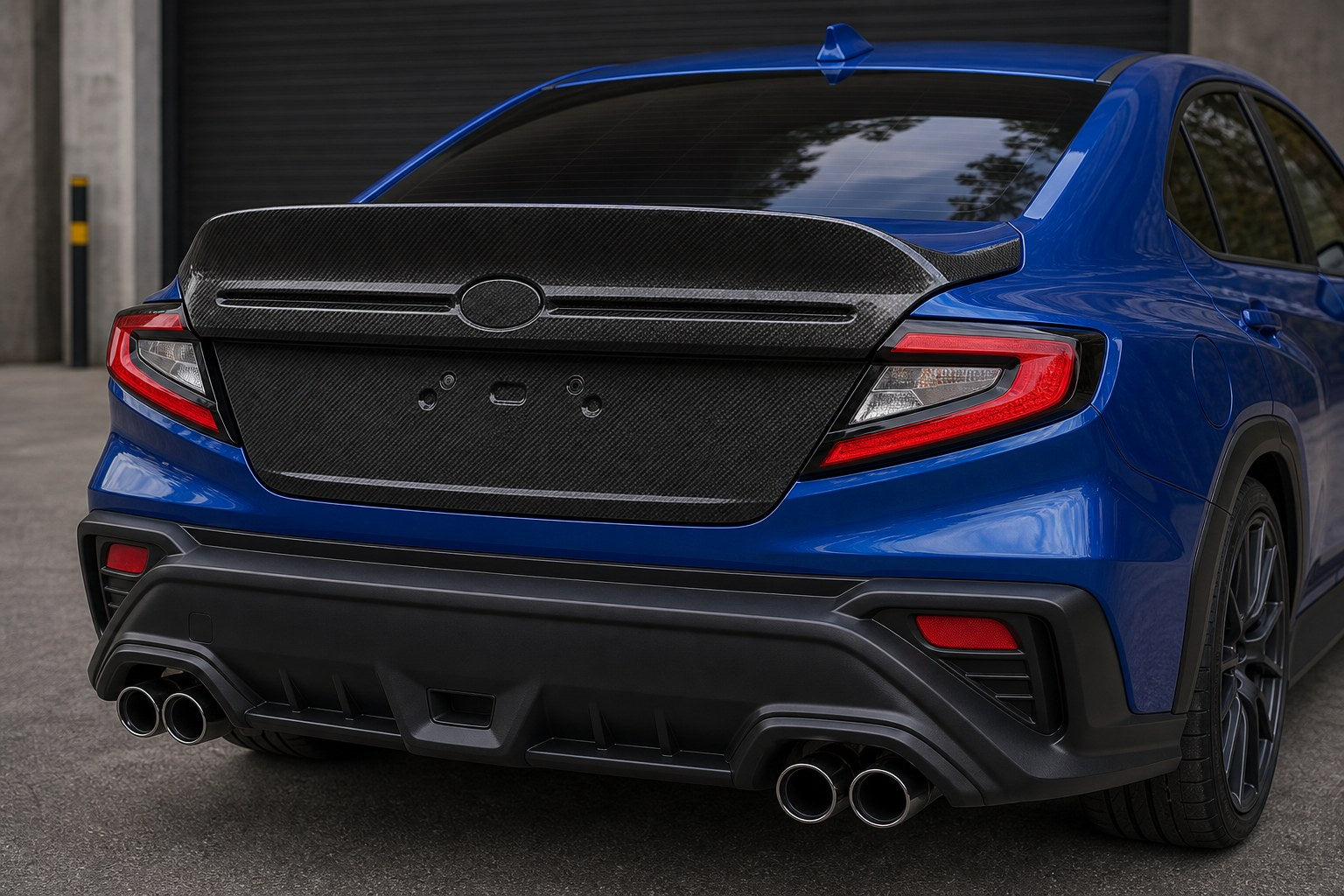 2022-2026 Subaru WRX VB Carbon Fiber Decklid - Installed context