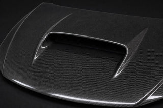 2008-2014 Subaru Impreza WRX/STI GR/GV Carbon Fiber Hood - Detail closeup