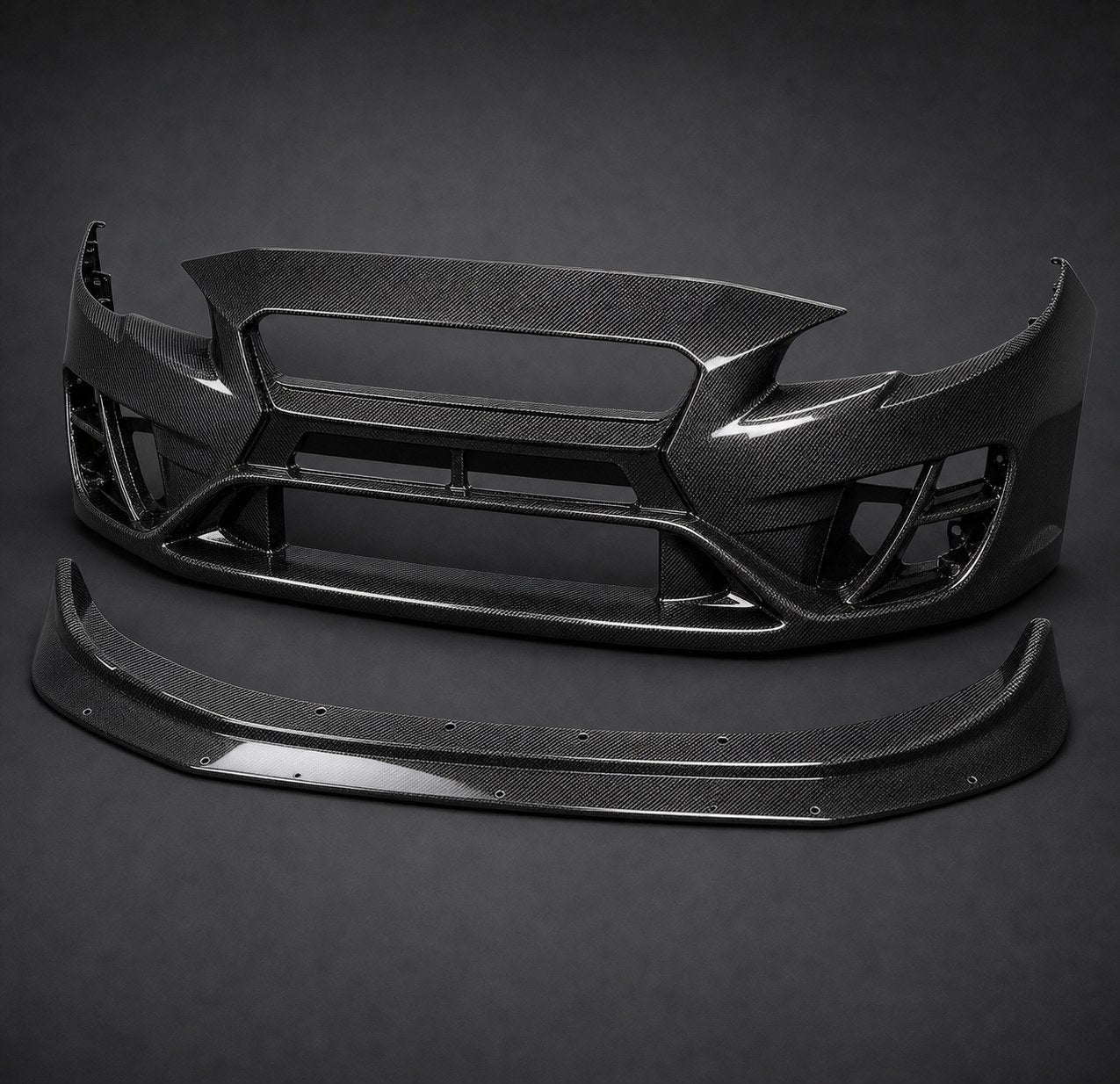 2015-2021 Subaru Impreza WRX/STI Carbon Fiber Front Bumper - Alternate angle