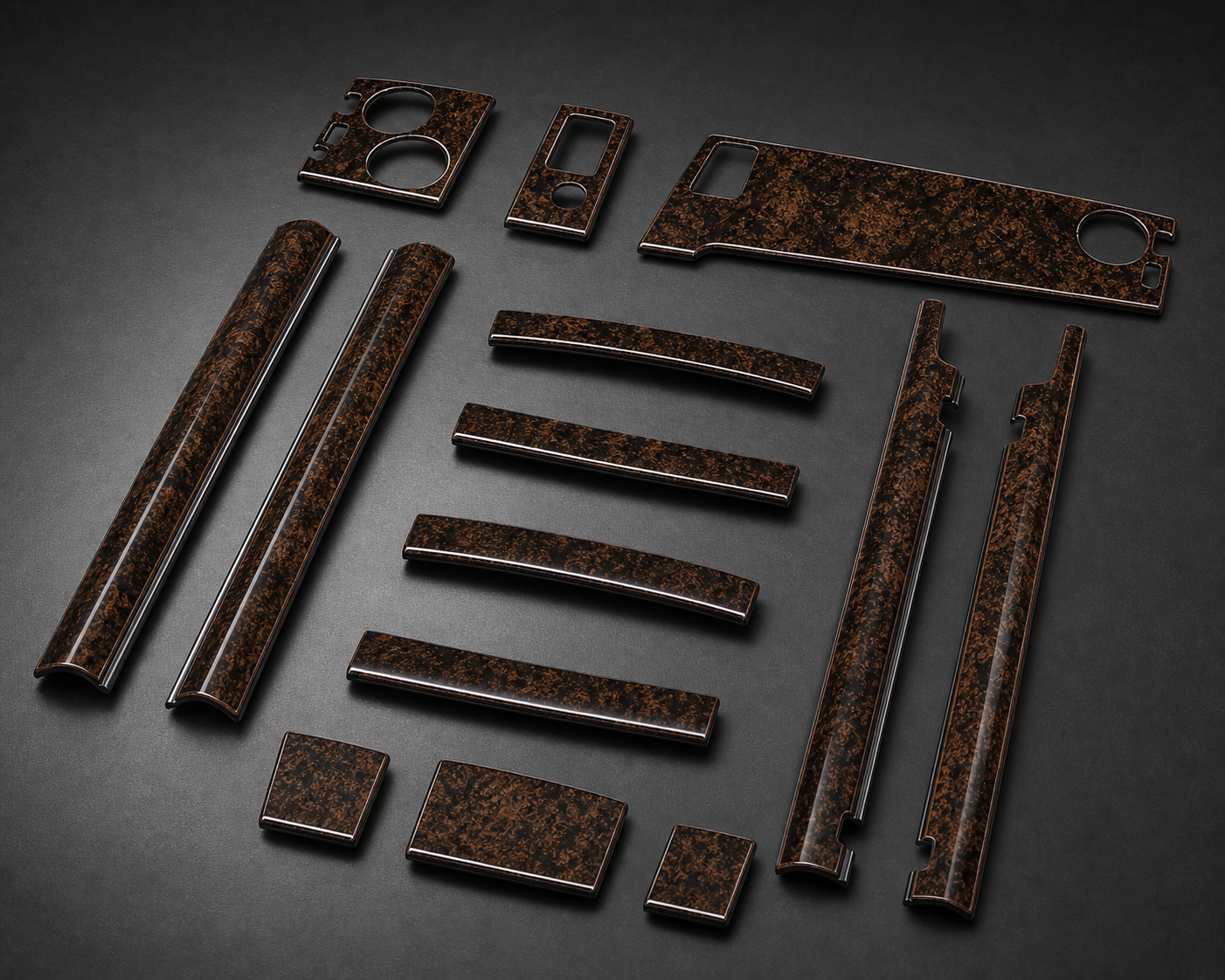 2010-2020 Rolls-Royce Ghost RR4 Wood and Carbon Fiber Interior Kit - Alternate angle