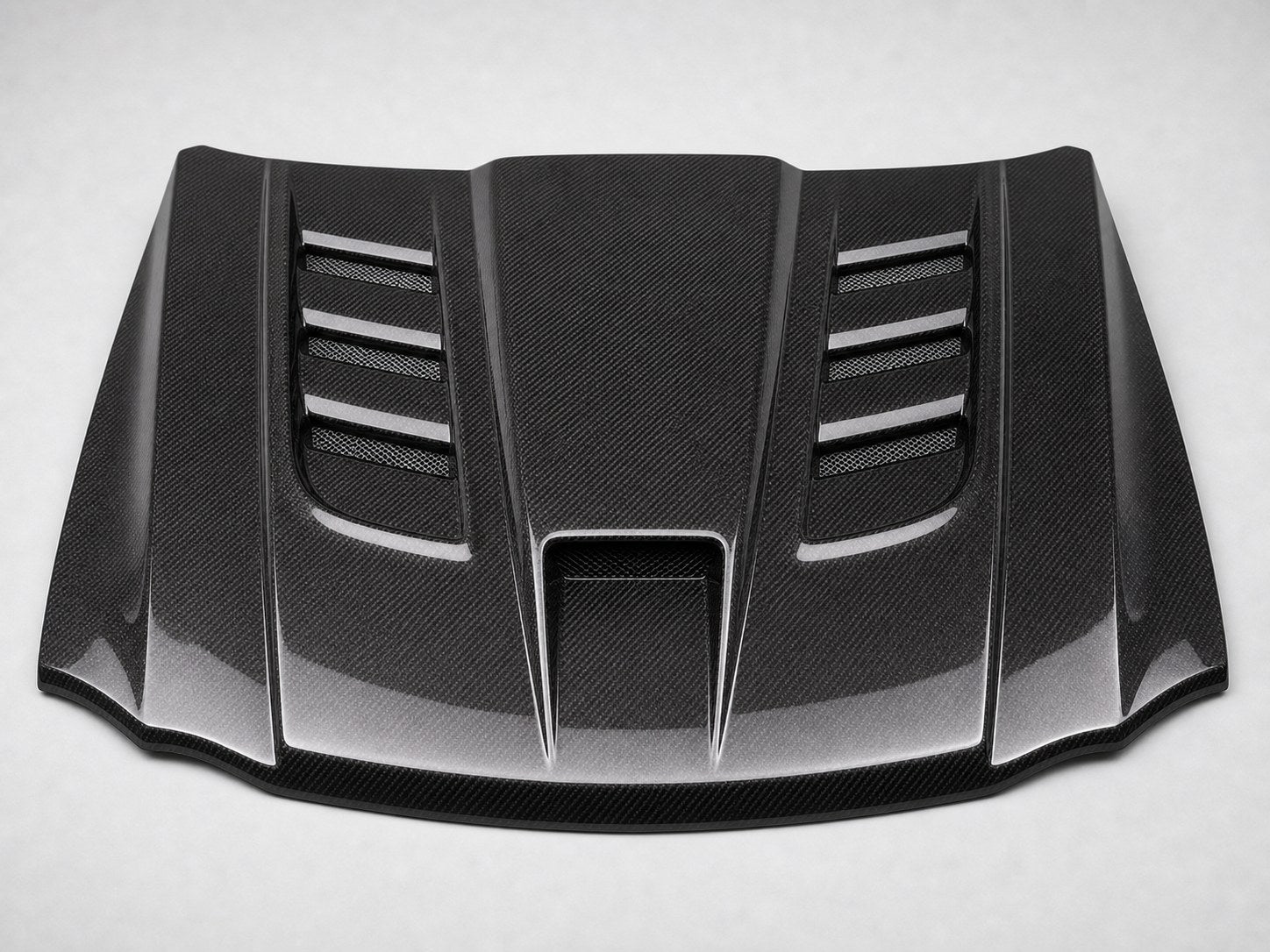 2005-2010 Jeep Grand Cherokee WK Vented Carbon Fiber Hood - Alternate angle