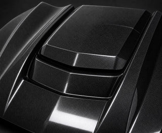 2014-2019 Chevrolet Corvette C7 ZR1 Style Carbon Fiber Hood - Detail closeup