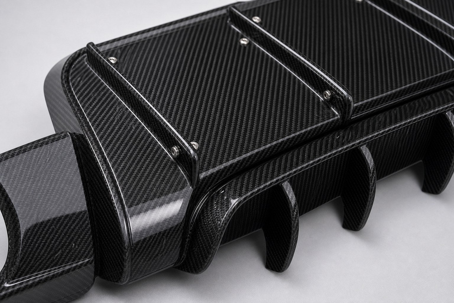 2015-2020 BMW F80 M3 / F82 M4 VRS Style Carbon Fiber Rear Diffuser - Detail closeup