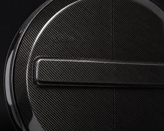 2019-2024 Mercedes-Benz G-Class W463A/W464 Dry Carbon Fiber Spare Tire Cover - Detail closeup