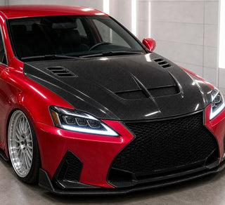 2006-2013 Lexus IS XE20 Carbon Fiber Hood - Installed context