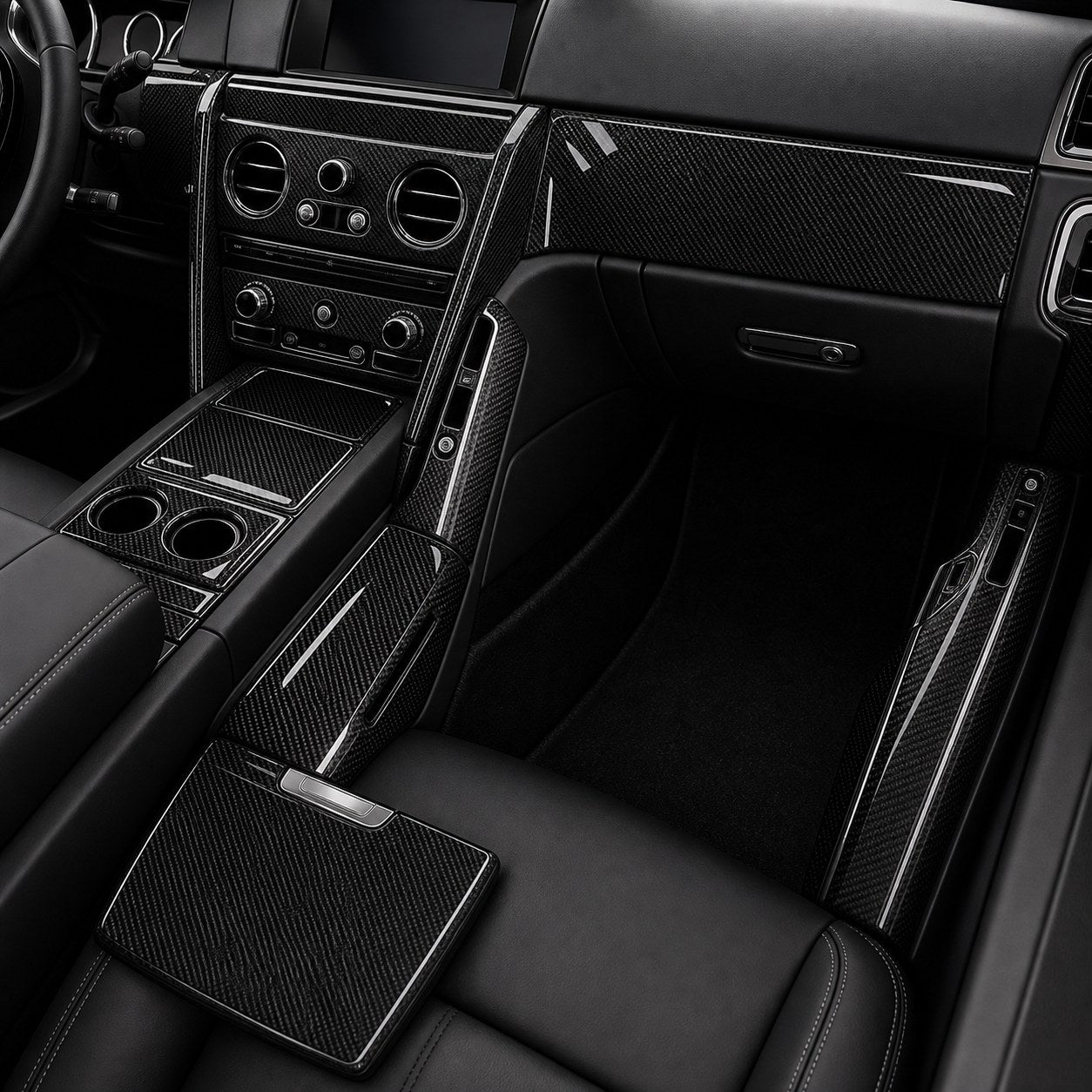 2019-2024 Rolls-Royce Cullinan Carbon Fiber Interior Kit - Installed context