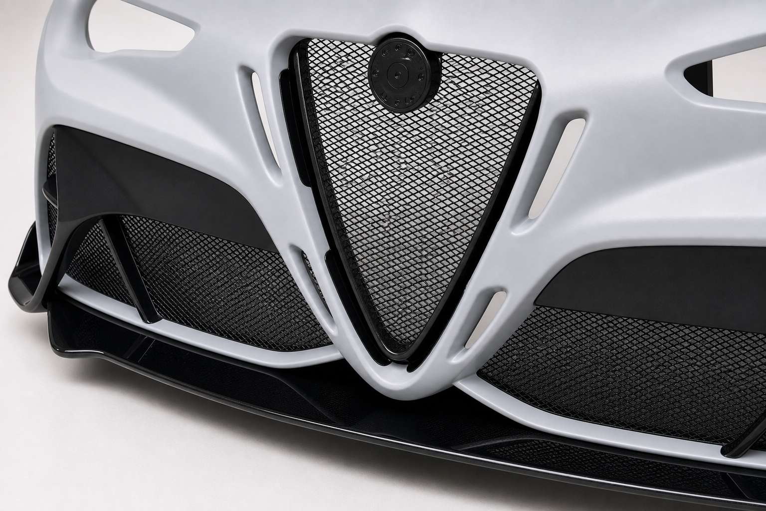 2017-2026 Alfa Romeo Giulia Unpainted PP Front Bumper Kit - Detail closeup