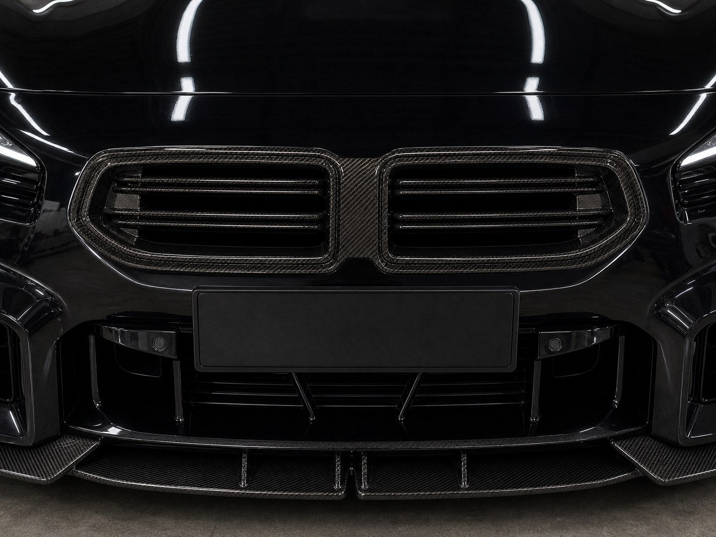 2023-2026 BMW M2 G87 Carbon Fiber Kidney Grille Set - Installed context