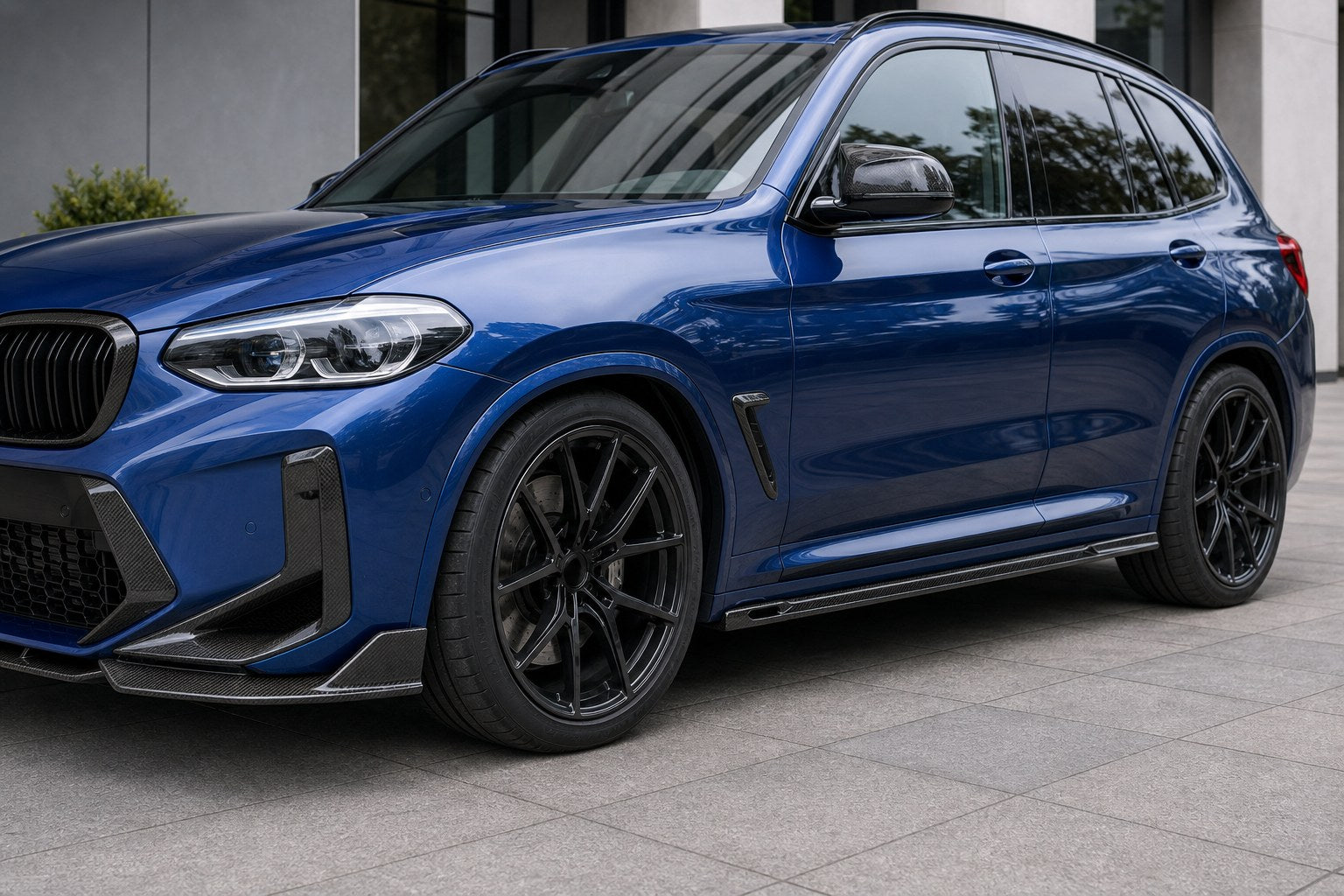 2020-2024 BMW X3 M F97 Carbon Fiber Side Skirts - Installed context