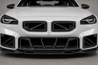 2023-2026 BMW M2 G87 Dry Carbon Fiber Grille / Trim - Installed context