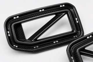 2023-2026 BMW M2 G87 Dry Carbon Fiber Grille / Trim - Detail closeup