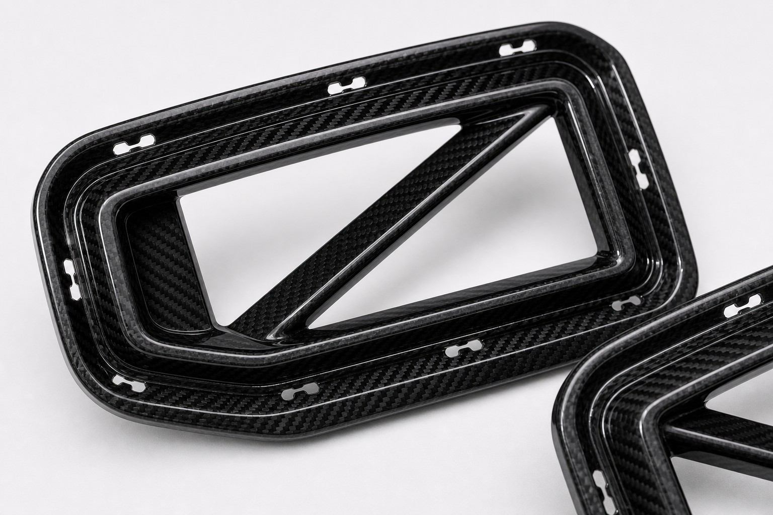 2023-2026 BMW M2 G87 Dry Carbon Fiber Grille / Trim - Detail closeup
