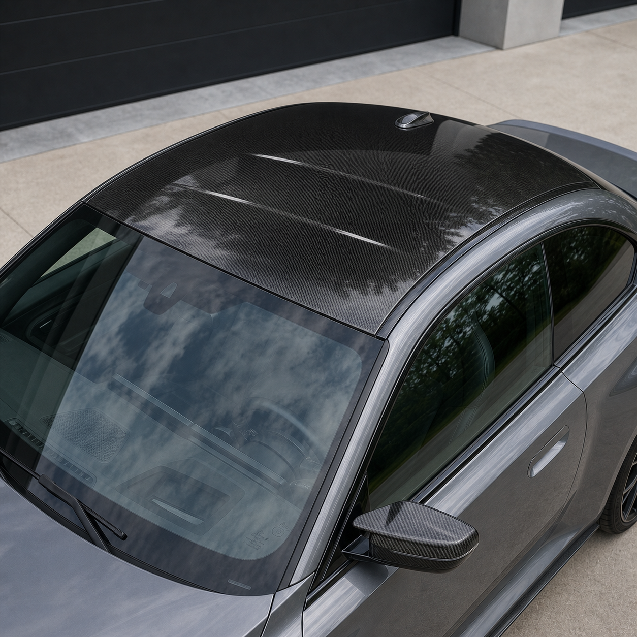 2023-2026 BMW M2 G87 Carbon Fiber Roof Panel - Installed context