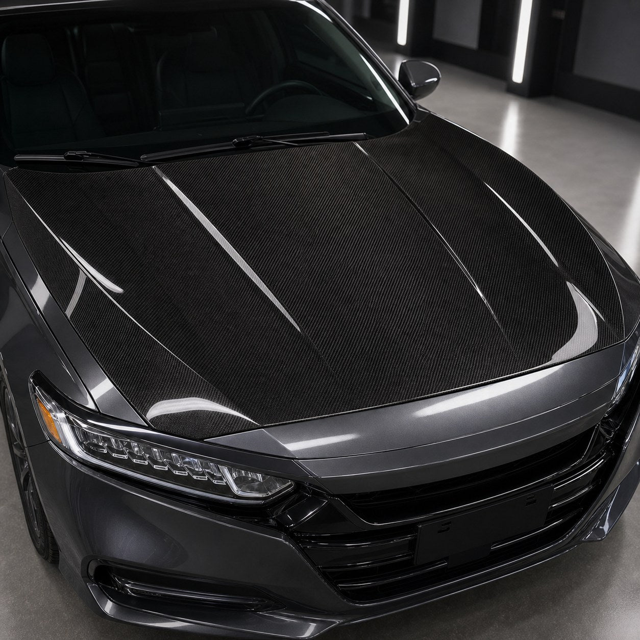 2018-2022 Honda Accord Carbon Fiber Hood - Installed context