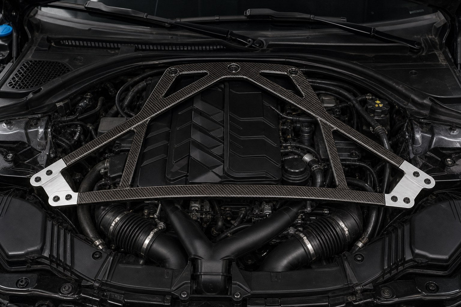 2021-2026 BMW G80 M3 / G82 M4 Dry Carbon Fiber Strut Brace - Installed context