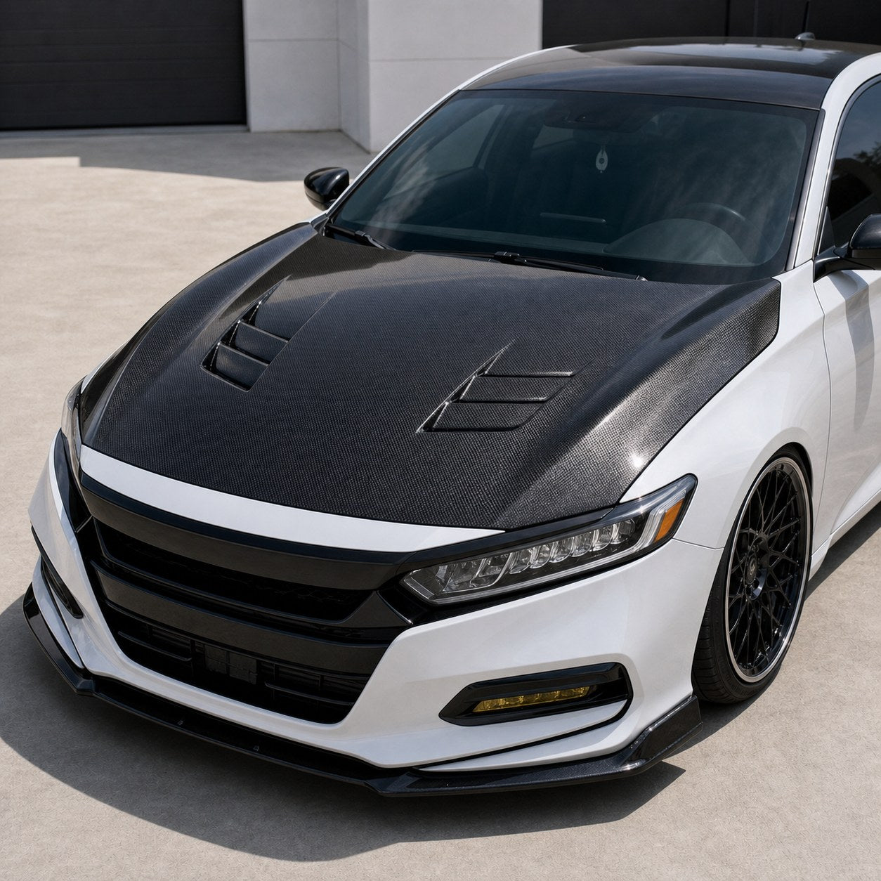2018-2022 Honda Accord 10th Gen Carbon Fiber Hood - Installed context