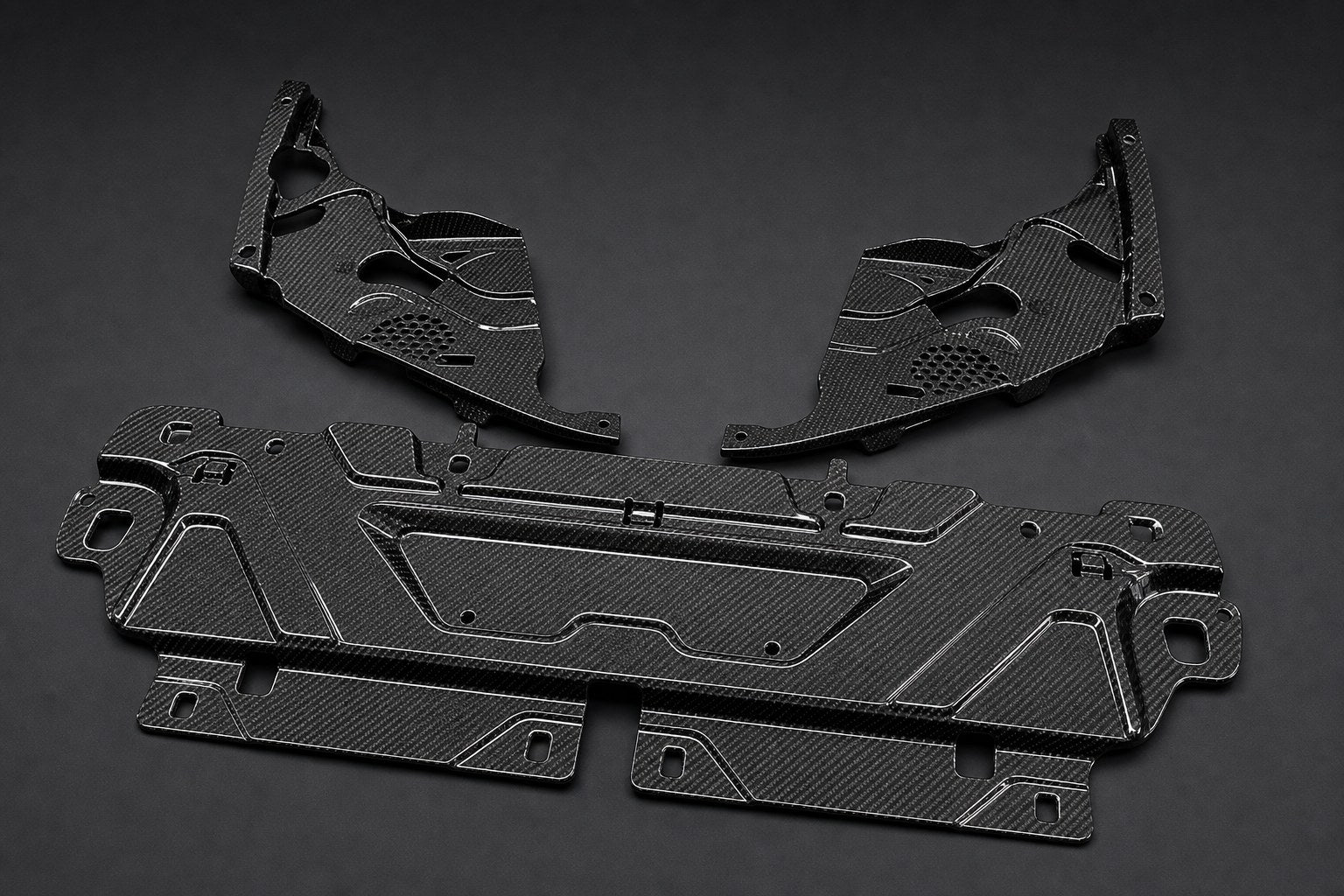 2019-2026 BMW 3 Series G20/G28 Dry Carbon Fiber Headlight / Radiator Guard - Alternate angle