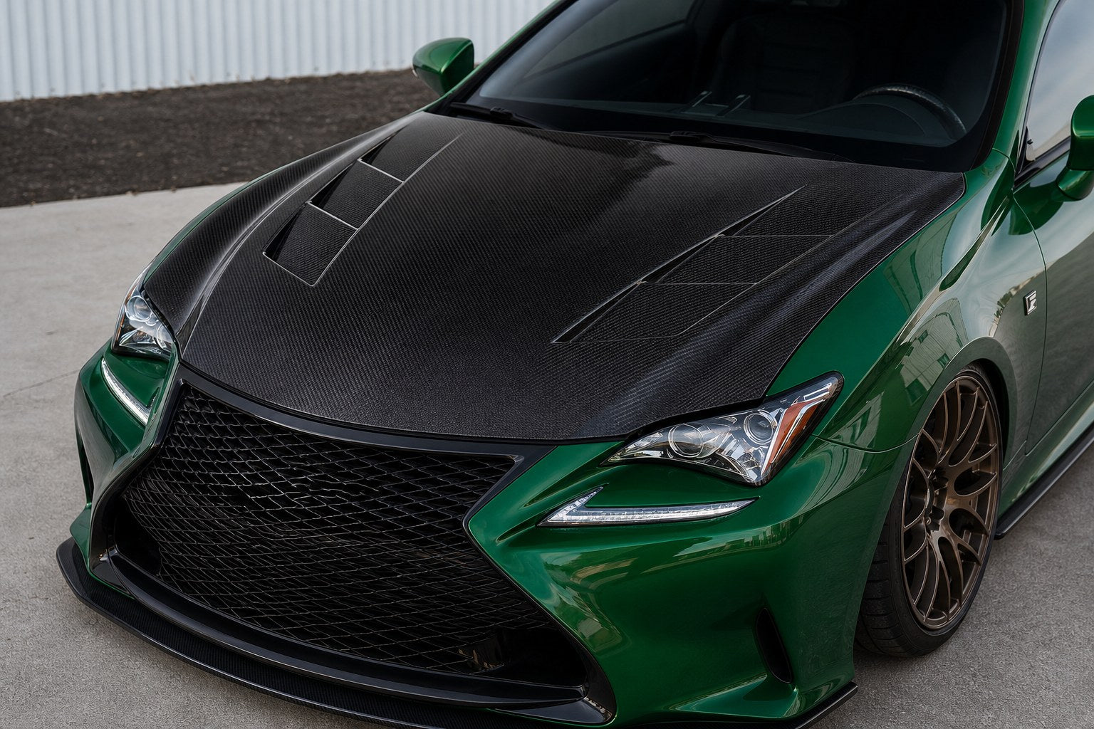 2015-2024 Lexus RC / RC F Carbon Fiber Hood - Installed context