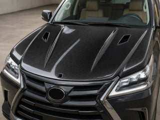 2016-2021 Lexus LX570 J200 Carbon Fiber Hood - Installed context