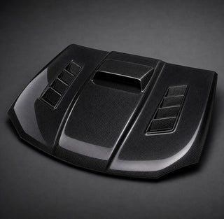 2006-2007 Subaru Impreza WRX/STI GD Carbon Fiber Hood - Alternate angle