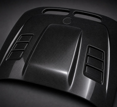 2000-2006 BMW X5 E53 Carbon Fiber Hood - Detail closeup