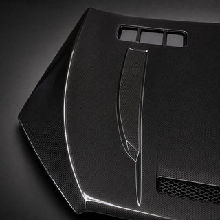 2020-2026 Mercedes-Benz GLE W167 Carbon Fiber Hood - Detail closeup