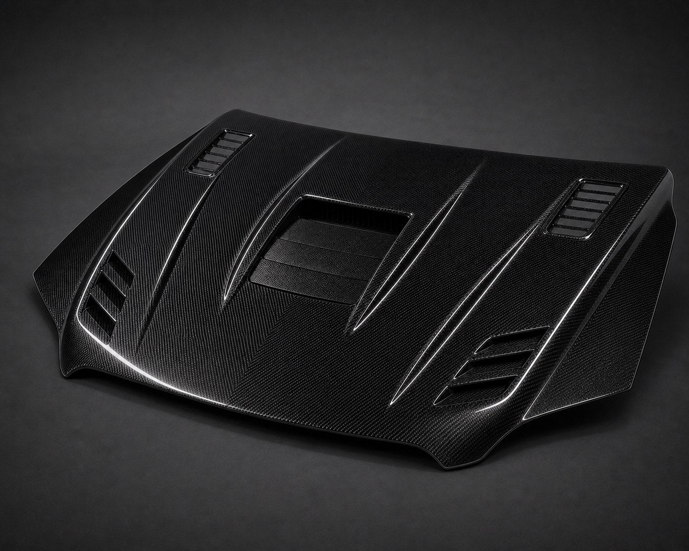 2008-2015 Mitsubishi Lancer Evolution X CZ4A Carbon Fiber Hood - Alternate angle