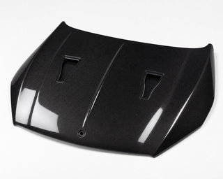 2014-2020 Mercedes-Benz S-Class W222 Double-Vent Carbon Fiber Hood - Alternate angle