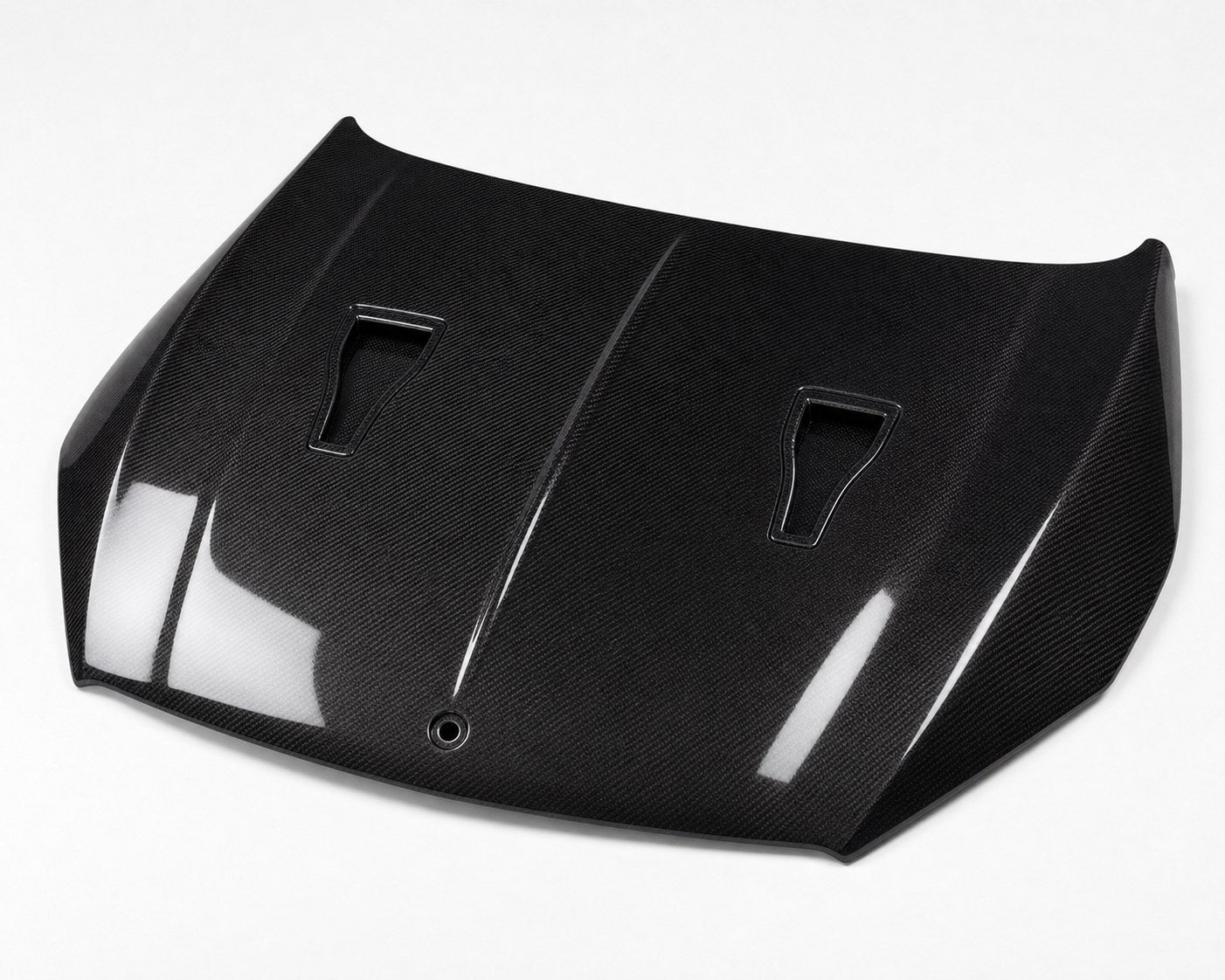 2014-2020 Mercedes-Benz S-Class W222 Double-Vent Carbon Fiber Hood - Alternate angle