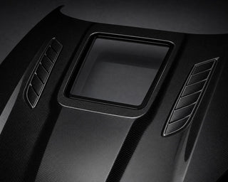 2014-2024 Jaguar F-Type X152 Carbon Fiber Hood - Detail closeup