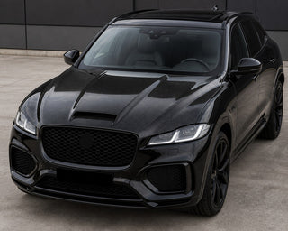 2017-2024 Jaguar F-Pace X761 Carbon Fiber Hood - Installed context