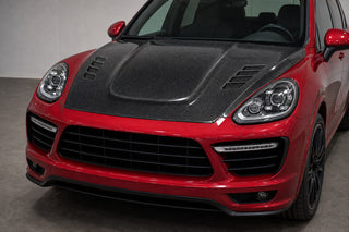 2015-2018 Porsche Cayenne 958.2 Carbon Fiber Hood - Installed context