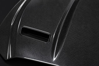 2015-2017 Ford Mustang S550 GT Style Carbon Fiber Hood - Detail closeup