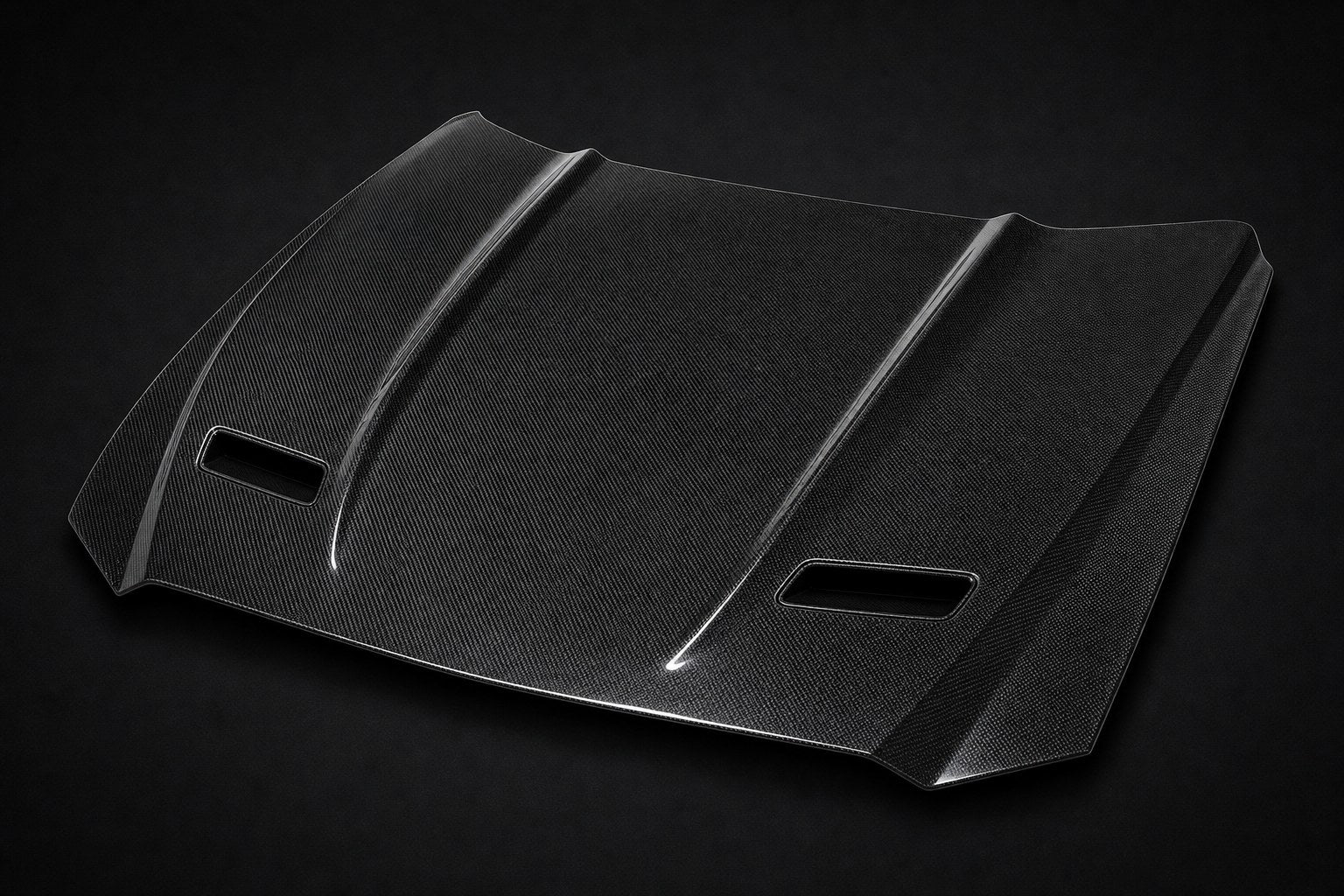 2015-2017 Ford Mustang S550 GT Style Carbon Fiber Hood - Alternate angle