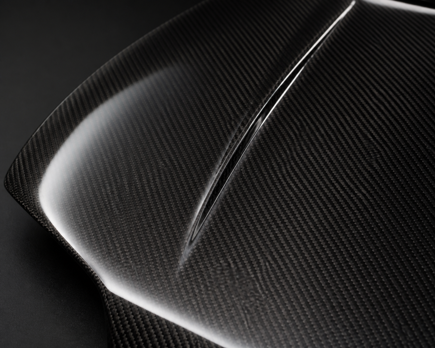 1992-1995 Honda Civic EG6 OEM Style Carbon Fiber Hood - Detail closeup
