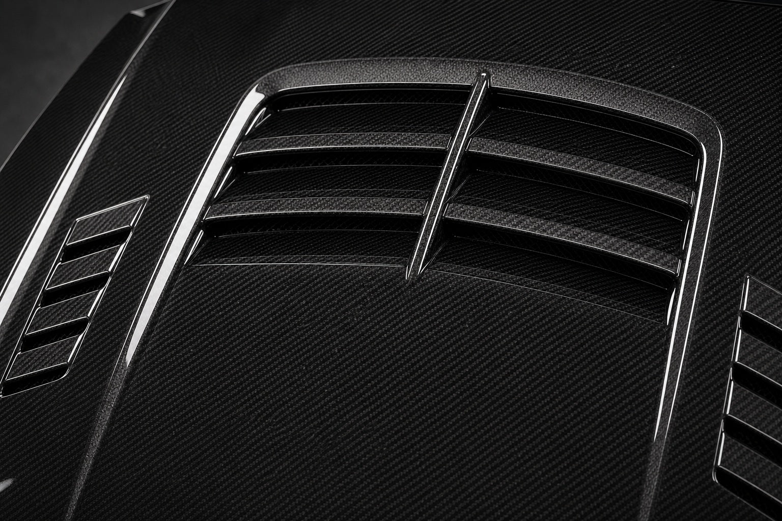 2013-2018 Mercedes-Benz A-Class W176 Carbon Fiber Hood - Detail closeup