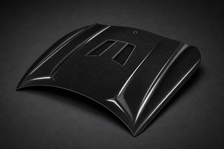 2014-2016 Mercedes-Benz E-Class W212 Facelift Vented Carbon Fiber Hood - Alternate angle
