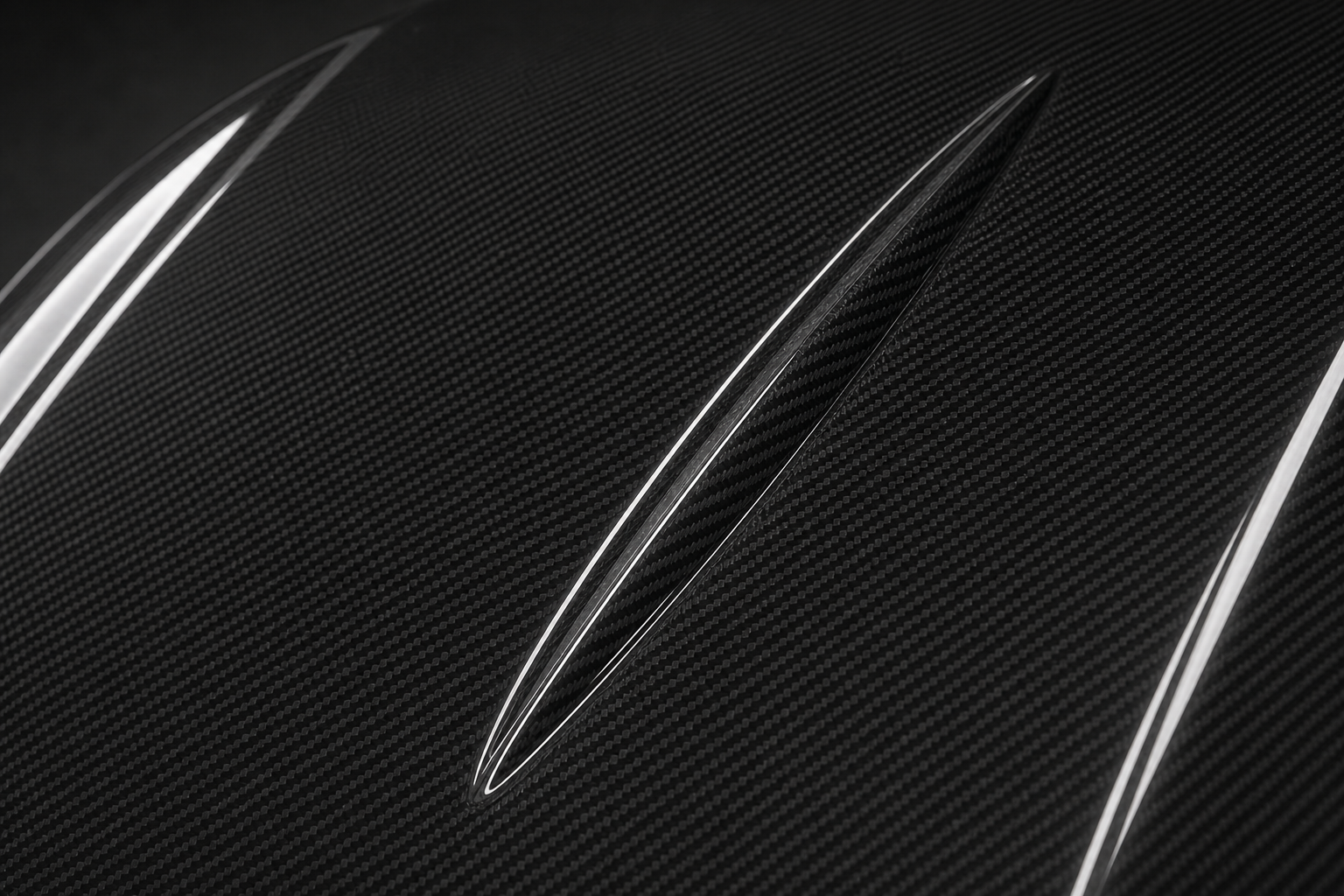 2013-2018 Mercedes-Benz A-Class W176 AMG Style Carbon Fiber Hood - Detail closeup