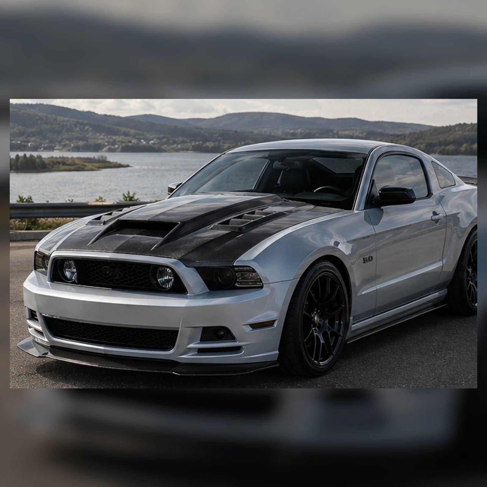[CPIMG-BATCH:2010-2014-mustang-s197-carbon-fiber-hood-b1phe8--01] 2010-2014 Mustang S197 Carbon Fiber Hood Installed hero
