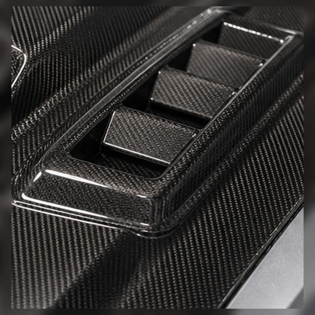 [CPIMG-BATCH:2010-2014-mustang-s197-carbon-fiber-hood-b1phe8--04] 2010-2014 Mustang S197 Carbon Fiber Hood Carbon detail