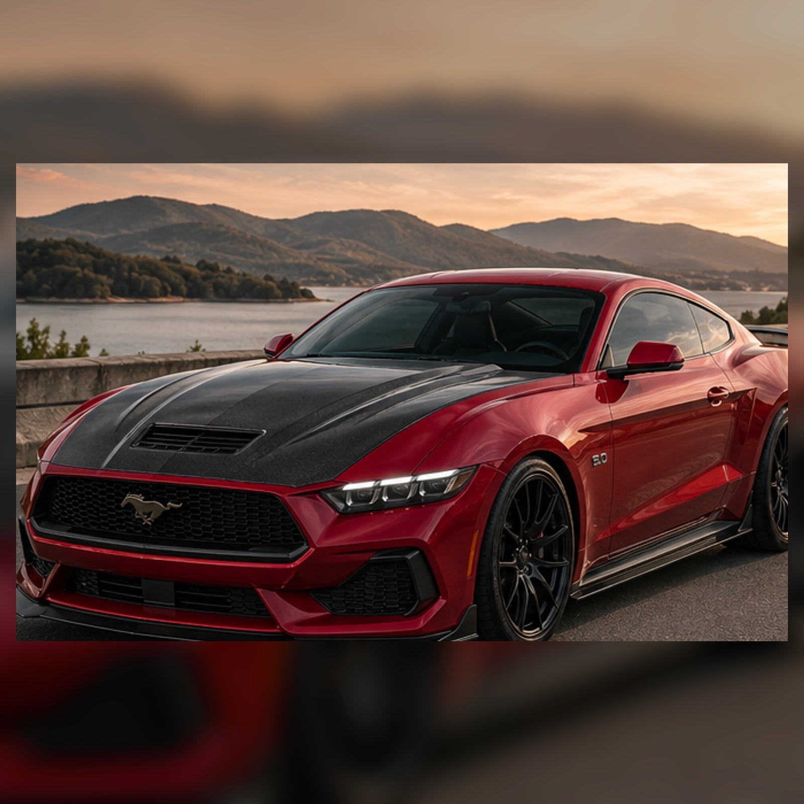 2024-2025 Mustang S650 Carbon Fiber Hood