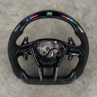 2023-2026 Ford Mustang S650 GT500 EcoBoost Sport LED Carbon Fiber Steering Wheel
