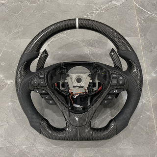 2007-2009 Acura TL Sport Leather Carbon Fiber Steering Wheel with Shift Paddles