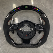2011-2024 Audi A3/A4/A5/A6/A7 RS LED Alcantara Carbon Fiber Steering Wheel