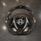 2014-2021 Chevrolet Camaro/Corvette C7 LED Forged Carbon Fiber Steering Wheel