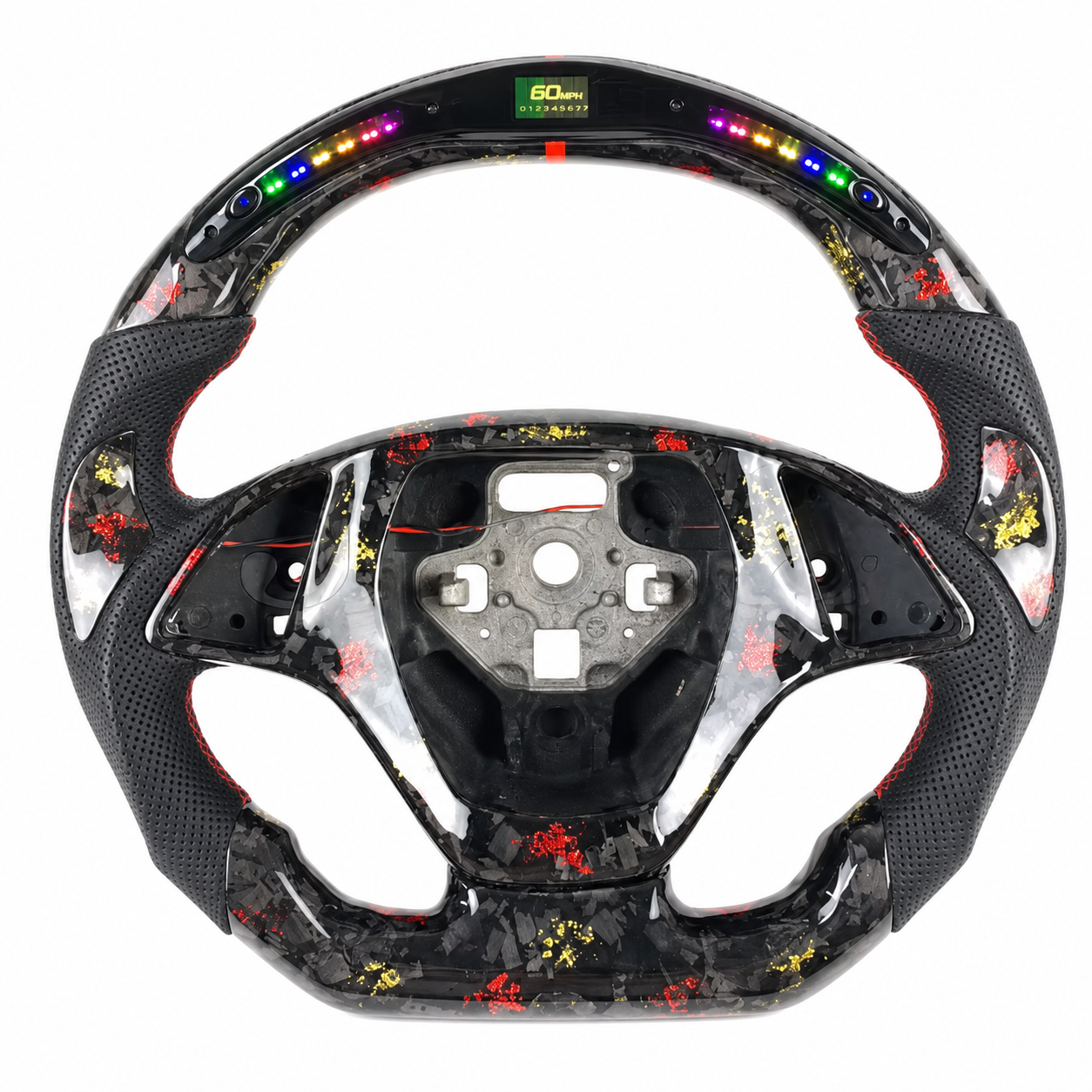 2014-2021 Chevrolet Camaro/Corvette C7 LED Forged Carbon Fiber Steering Wheel