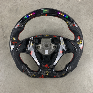 2014-2021 Chevrolet Camaro/Corvette C7 LED Forged Carbon Fiber Steering Wheel