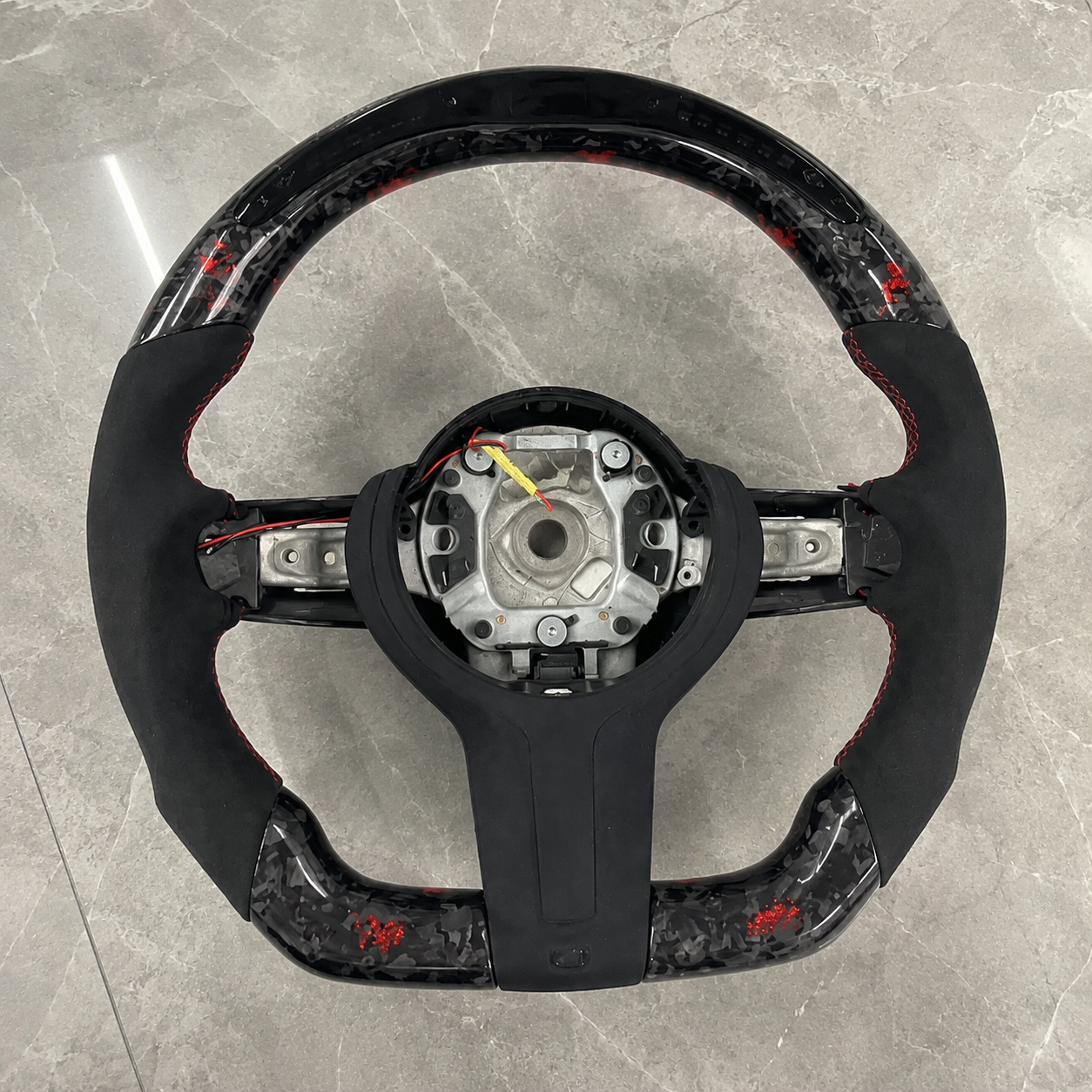 2010-2021 BMW F20/F21/F22/F30/F31/F32/F33 Red LED Carbon Fiber Steering Wheel