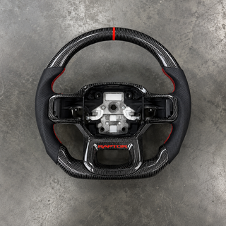 2019-2024 Ford F-150 Raptor Carbon Fiber Leather Steering Wheel